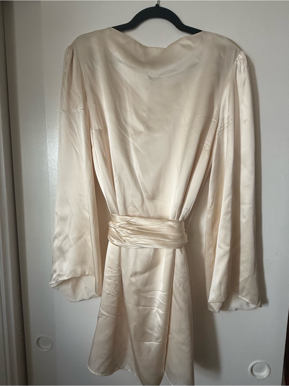Reformation Astrid Silk Cream Dress